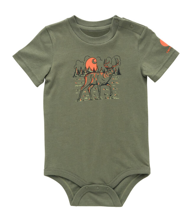 Carhartt Boy's Infant Short-Sleeve Deer Bodysuit CA6641