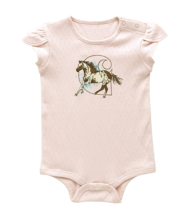 Carhartt Girl's Infant Short-Sleeve Horse Bodysuit CA7103