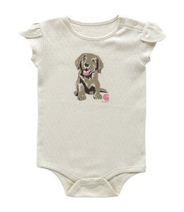 Carhartt Girl's Infant Short-Sleeve Puppy Bodysuit CA7104