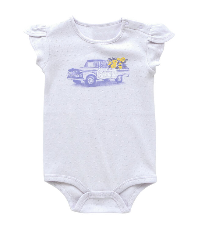 Carhartt Girl's Infant Short-Sleeve Truck Bodysuit CA7101