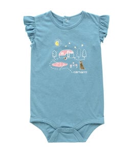 Carhartt Girl's Infant Short-Sleeve Camping Bodysuit CA7097