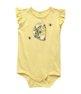 Carhartt Girl's Infant Short-Sleeve Bee Bodysuit CA7095