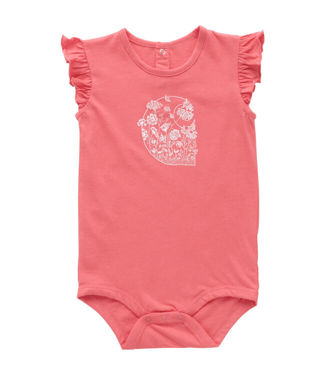 Carhartt Girl's Infant Short-Sleeve Floral C Bodysuit CA7099