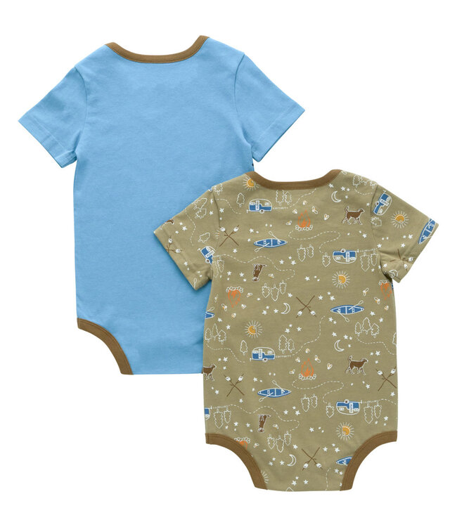 Carhartt Boy's Infant Short-Sleeve Camping 2pc Bodysuit Set CG8958