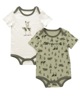 Carhartt Boy's Infant Short-Sleeve Farm 2pc Bodysuit Set CG8959