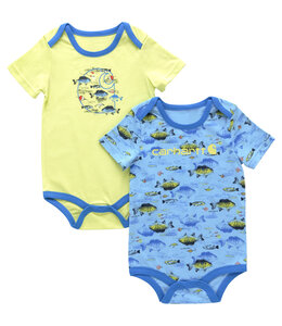 Carhartt Boy's Infant Short-Sleeve Fishing 2pc Bodysuit Set CG8960