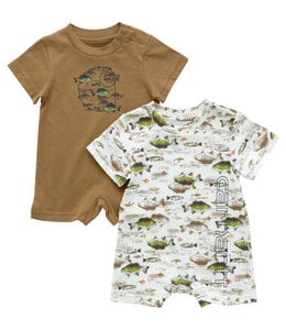 Carhartt Boy's Infant Short-Sleeve 2pc Fishing Romper Set CG8961