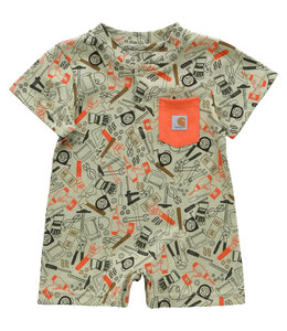 Carhartt Boy's Infant Short-Sleeve Tool Print Romper CM8771
