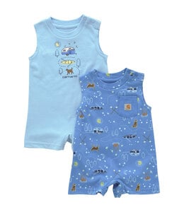Carhartt Boy's Infant Short-Sleeve 2pc Camping Romper Set CG8963