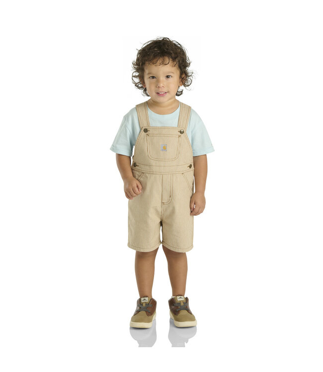 Carhartt Boy's Toddler Short-Sleeve T-Shirt and Twill Stripe Shortall Set CG8969