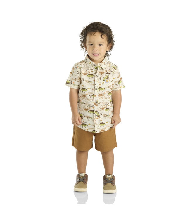 Carhartt Boy's Toddler Short-Sleeve Printed T-Shirt and Canvas Short Set CG8977