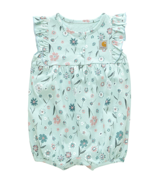 Carhartt Girl's Infant Sleeveless Floral Print Romper CM9761