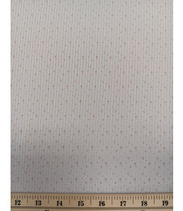 Yard of Rib Knit, Ditsy Floral Beige Fabric