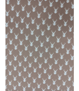 Beth's Creation Yard of Rib Knit, Brown Deer Fabric