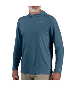 Carhartt Men's Force Sun Defender Lightweight Long-Sleeve Hooded Logo Graphic T-Shirt 106165
