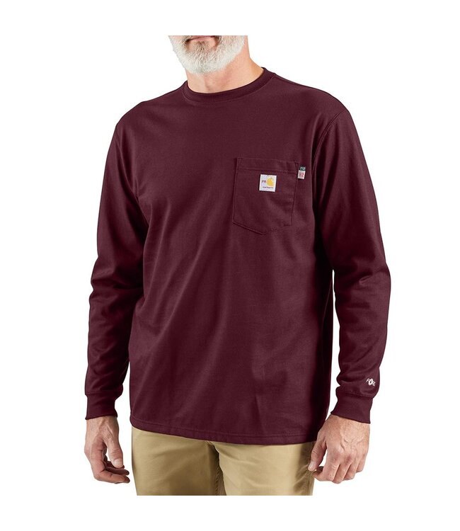 Carhartt Men's Flame-Resistant Force Cotton Long-Sleeve T-Shirt 100235