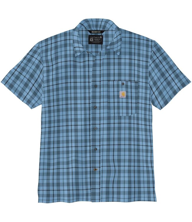 Carhartt Men's Force Sun Defender Relaxed Fit Lightweight Short-Sleeve Plaid Shirt 106747