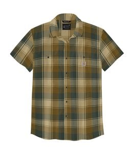 Carhartt Men's Rugged Flex Relaxed Fit Lightweight Short-Sleeve Plaid Shirt 106745