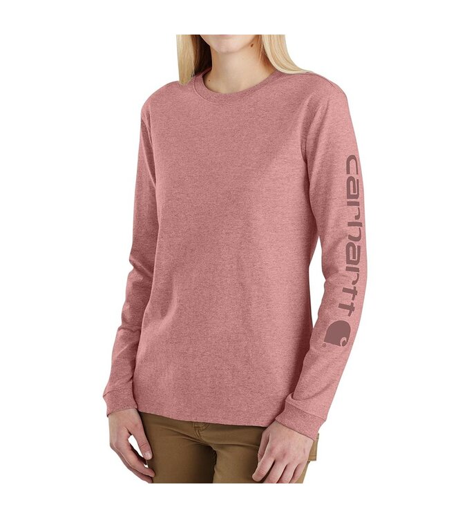 Carhartt Women's Loose Fit Heavyweight Long-Sleeve Logo Sleeve Graphic T-Shirt 103401
