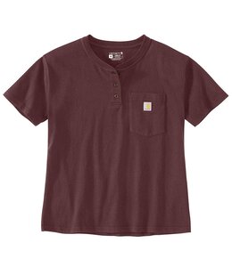 Carhartt Women's Loose Fit Short-Sleeve Heavyweight Henley T-Shirt 106813