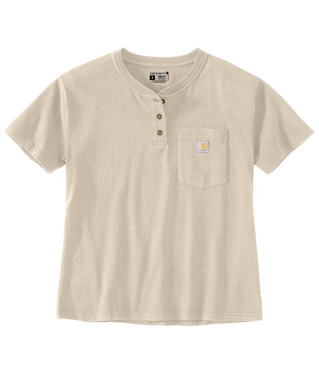 Carhartt Women's Loose Fit Short-Sleeve Heavyweight Henley T-Shirt 106813