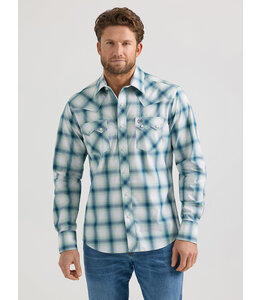 Wrangler Men's Retro Long-Sleeve Sawtooth Snap Pocket Western Shirt 112359587