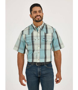 Wrangler Men's Performance Snap Short-Sleeve Plaid Shirt 112359447