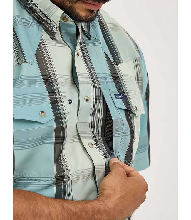 Wrangler Men's Performance Snap Short-Sleeve Plaid Shirt 112359447