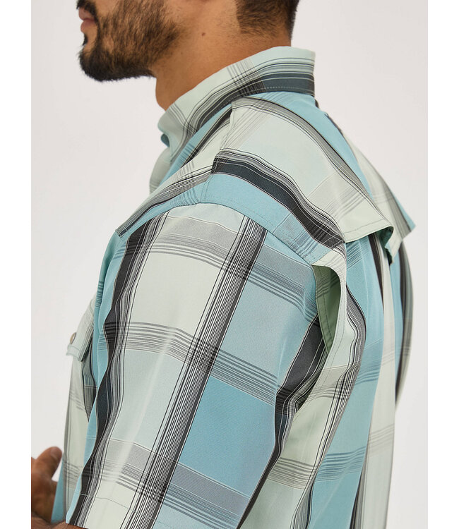 Wrangler Men's Performance Snap Short-Sleeve Plaid Shirt 112359447