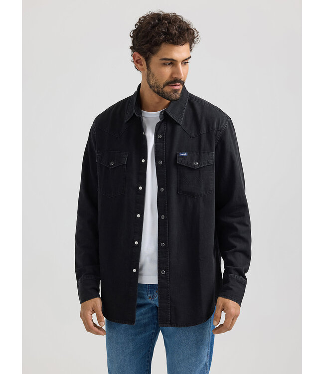 Wrangler Men's Classic Denim Western Snap Shirt 112361702