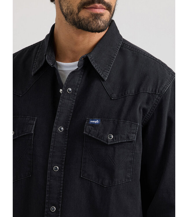 Wrangler Men's Classic Denim Western Snap Shirt 112361702