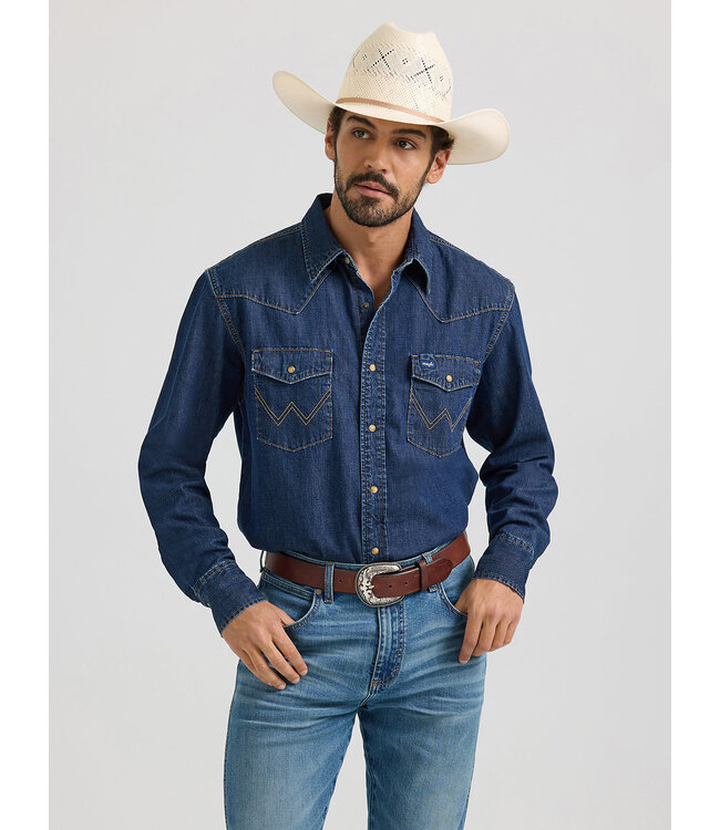 Wrangler Men's Classic Denim Western Snap Shirt 112361700