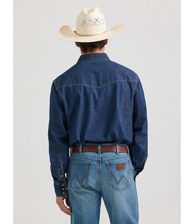 Wrangler Men's Classic Denim Western Snap Shirt 112361700