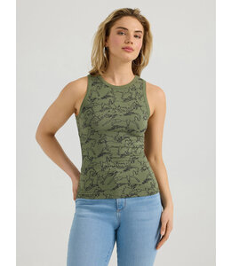 Wrangler Women's Printed Slim Goddess Tank 112361137