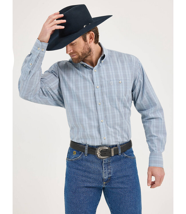 Wrangler Men's George Strait Long-Sleeve Button Down One Pocket Shirt 112359966