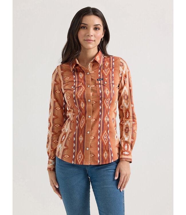 Wrangler Women's Checotah Classic Western Snap Shirt 112361186