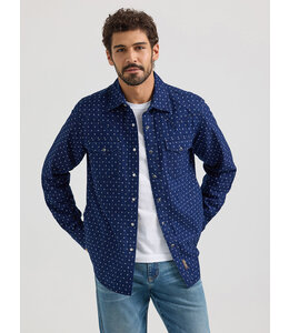 Wrangler Men's Retro Premium Long-Sleeve Western Snap Printed Shirt 112359913