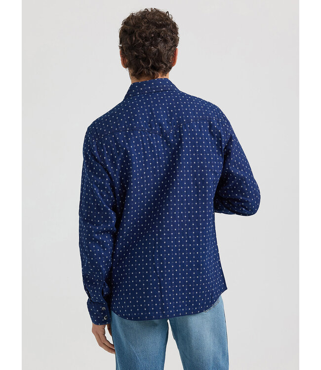 Wrangler Men's Retro Premium Long-Sleeve Western Snap Printed Shirt 112359913