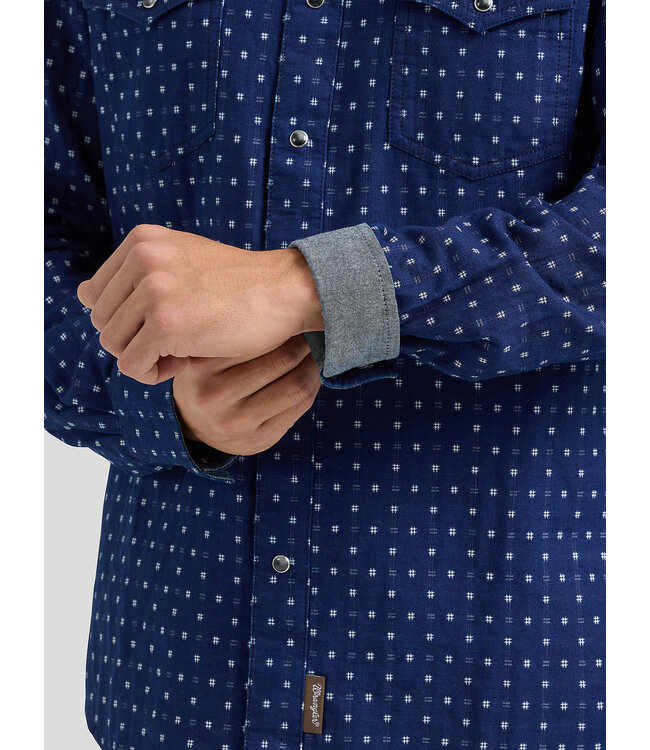 Wrangler Men's Retro Premium Long-Sleeve Western Snap Printed Shirt 112359913