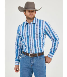 Wrangler Men's Checotah Long-Sleeve Western Snap Printed Shirt 112359439