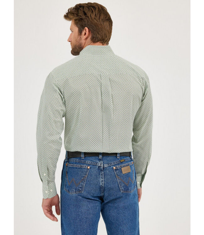 Wrangler Men's Geometric Print Long-Sleeve Western Shirt 112359455