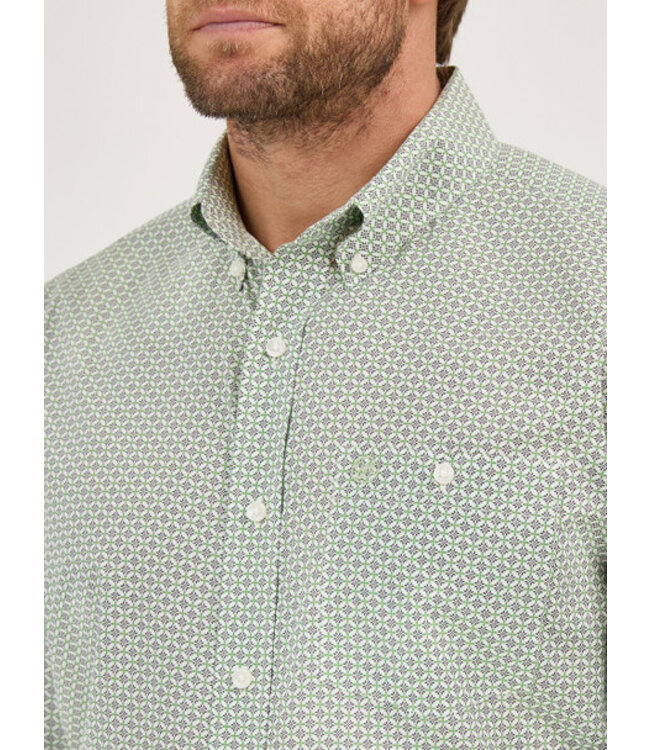 Wrangler Men's Geometric Print Long-Sleeve Western Shirt 112359455