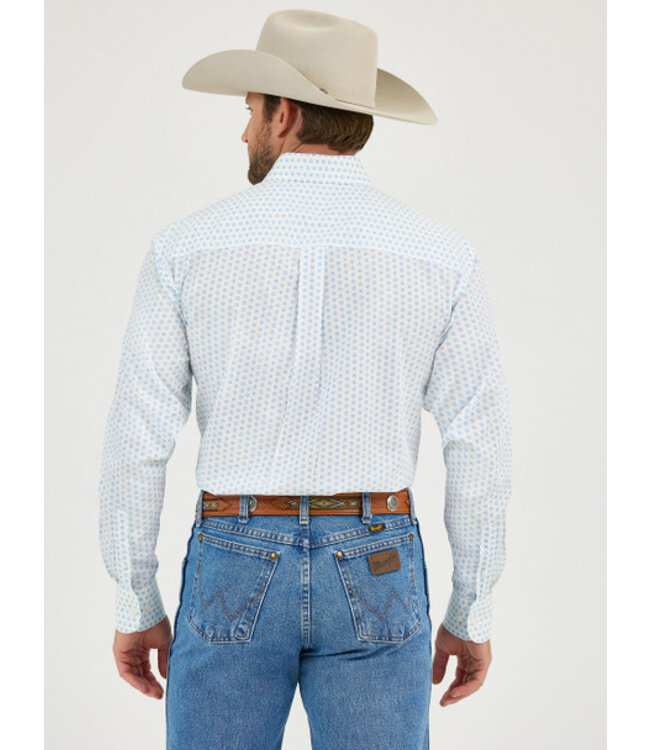 Wrangler Men's Geometric Print Long-Sleeve Western Shirt 112359451