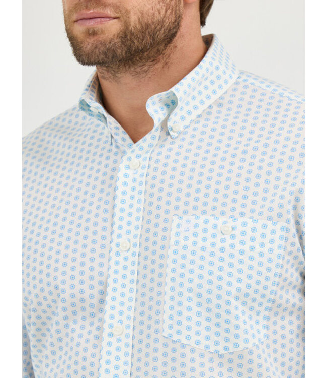 Wrangler Men's Geometric Print Long-Sleeve Western Shirt 112359451