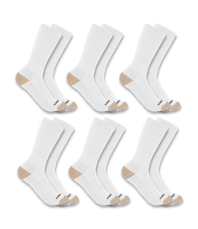 Carhartt Men's Midweight Crew Sock 6-Pack SC1156M