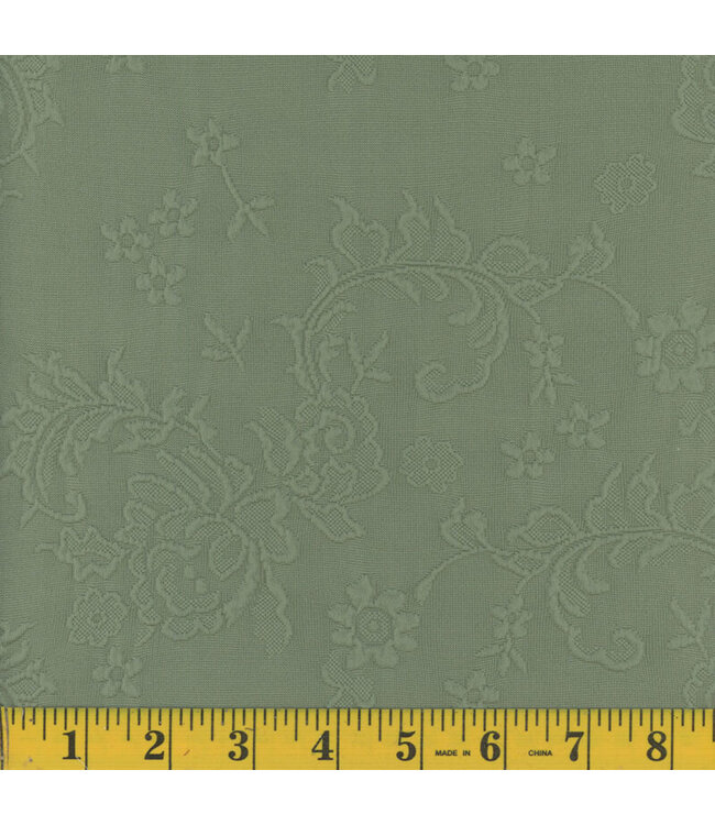 Mook Fabrics Yard of Jacquard Knit, Oil Green Fabric 129816