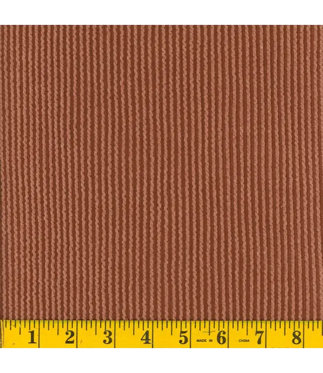 Mook Fabrics Yard of Urban Street Rib Knit NS, Rust Fabric 136436