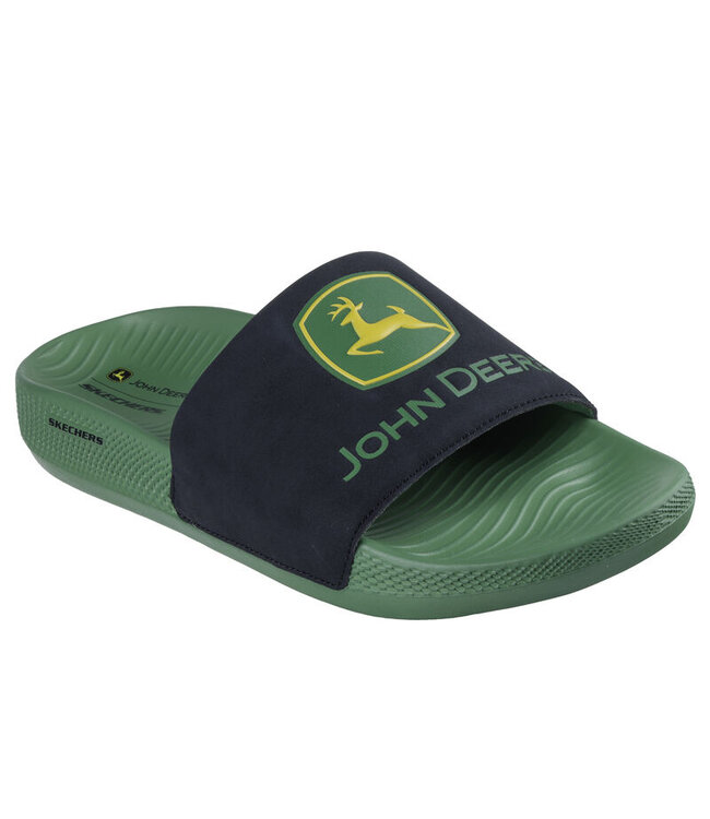Skechers Men's John Deere: Low Slider-Big Logo Sandal 256057 GRBK