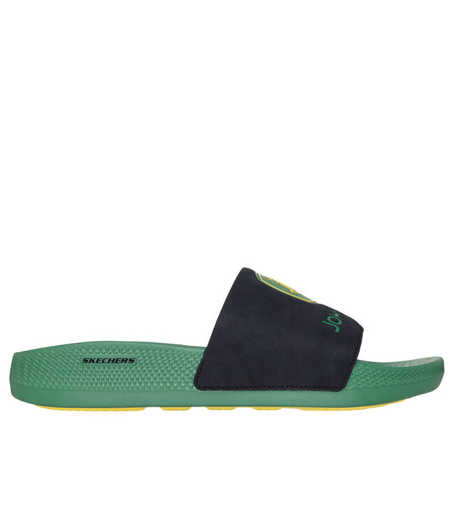 Skechers Men's John Deere: Low Slider-Big Logo Sandal 256057 GRBK