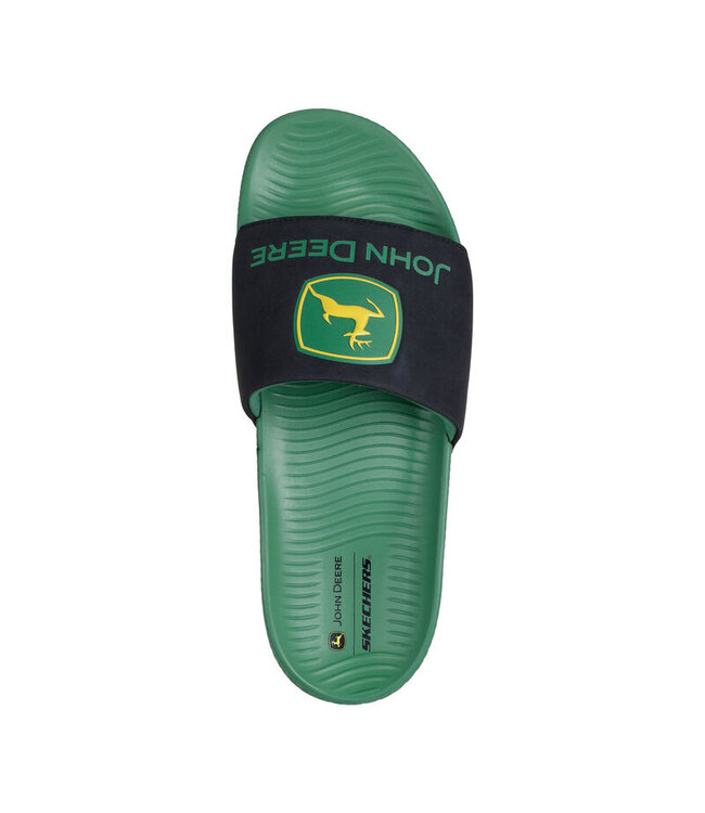Skechers Men's John Deere: Low Slider-Big Logo Sandal 256057 GRBK